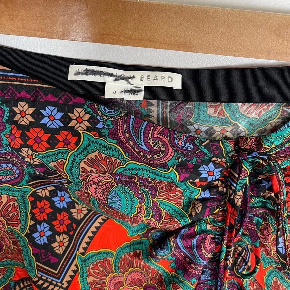 NEW Veronica Beard Skirt Womens 8 Multicolor Ari Floral Paisley Silk Blend Skirt - Picture 6 of 12
